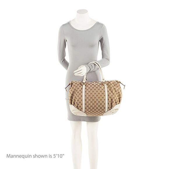 Gucci GG Canvas Horsebit Nailhead Medium Boston Bag - Picture 5 of 15